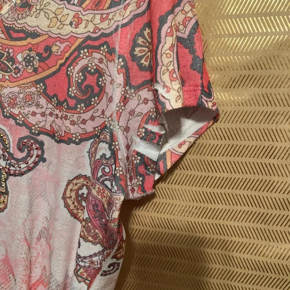 APT 9~ BOHO PULLOVER~ PINK BLOUSE~DECORATIVE~XL - Picture 8 of 8